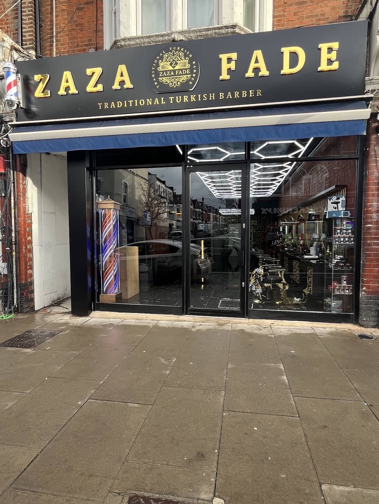 Zaza Fade barber shop exterior sign